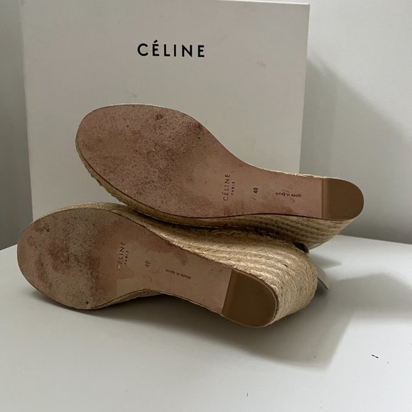 Céline Leather Espadrille Wedge Sandals, by Phoebe Philo - Picture 16 of 16